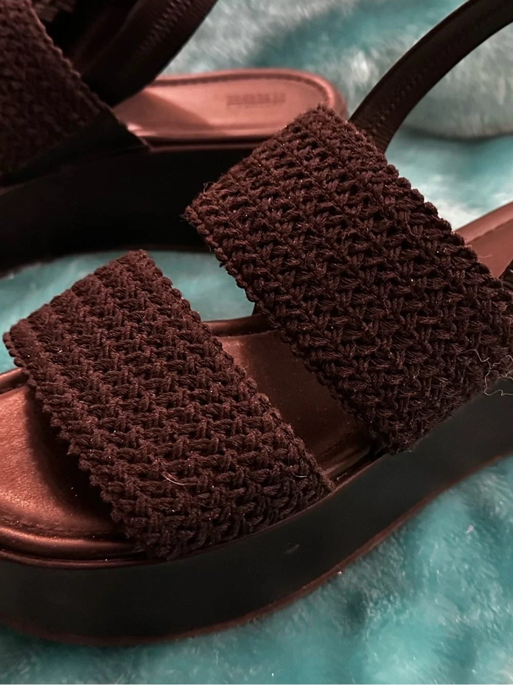 Women’s Black Platform Slingback Sandals